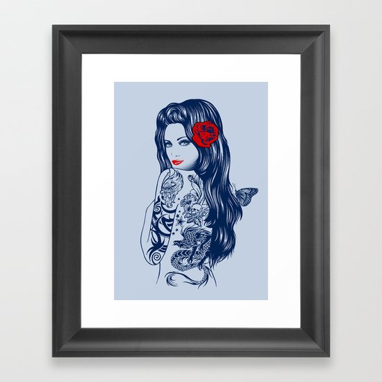 Tattoo Lolita Framed Art Print