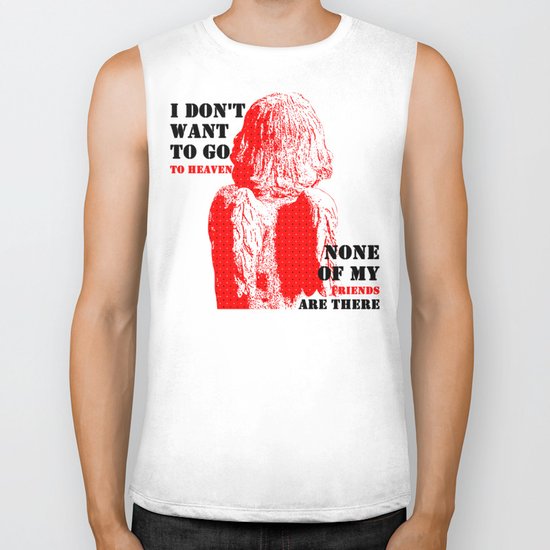 Oscar Wilde #7 I don't want to go to heaven Biker Tank