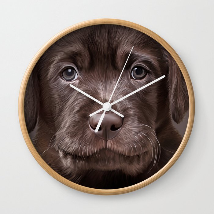 Drawing puppy Labrador Wall Clock