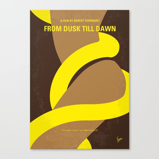 No127 My FROM DUSK TILL DAWN minimal movie poster Canvas Print