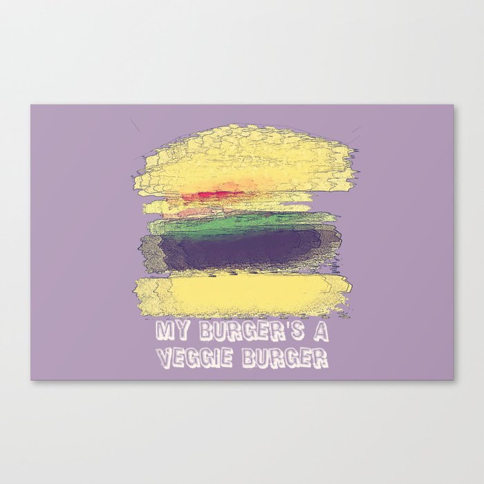 Veggie Burger (purple) Canvas Print