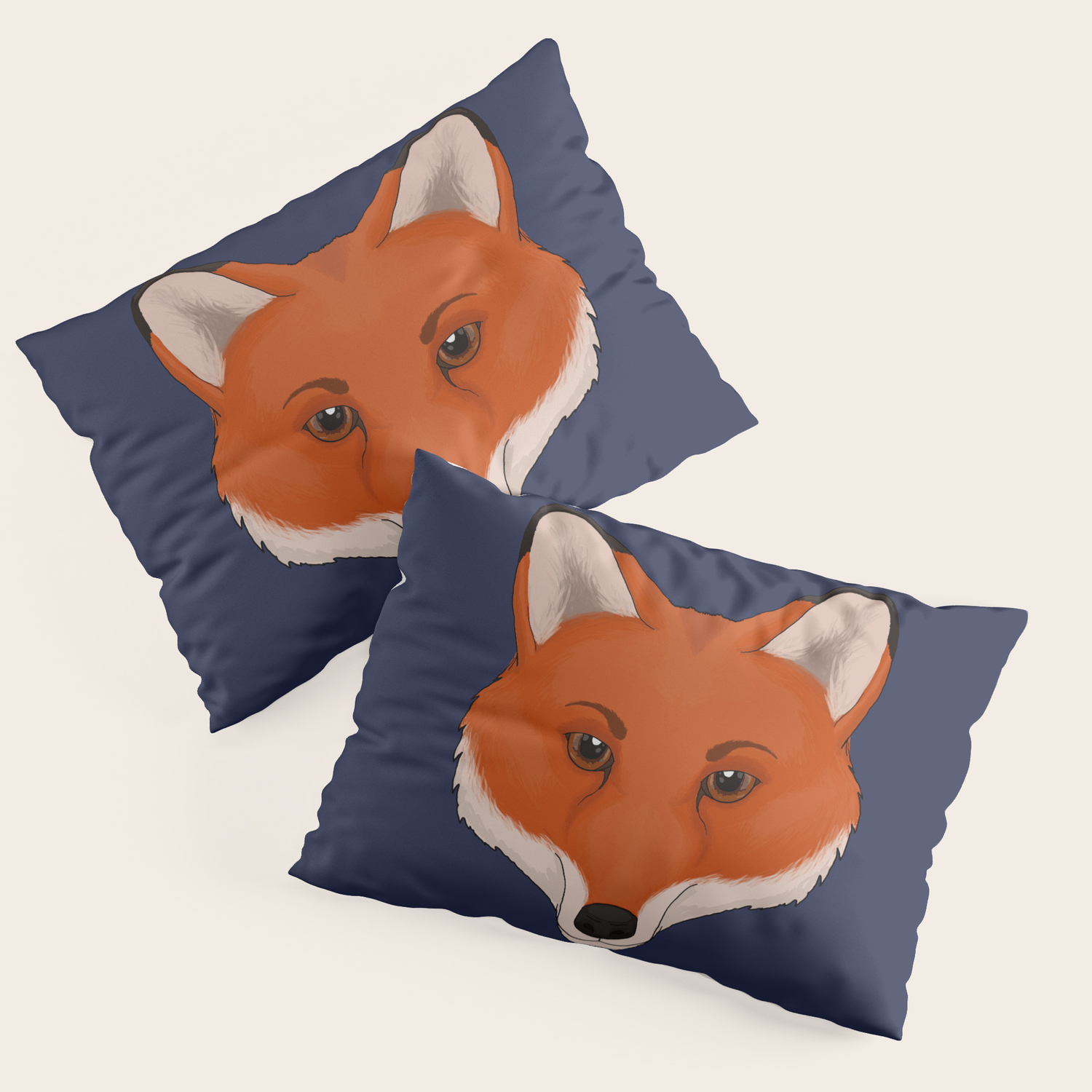 red fox pillow