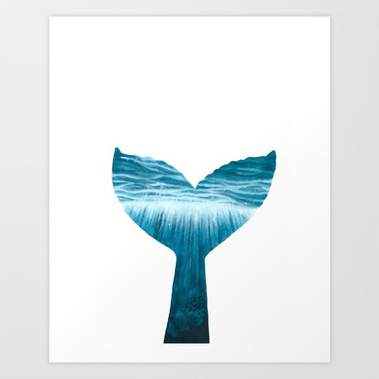 Mermaid tail Art Print