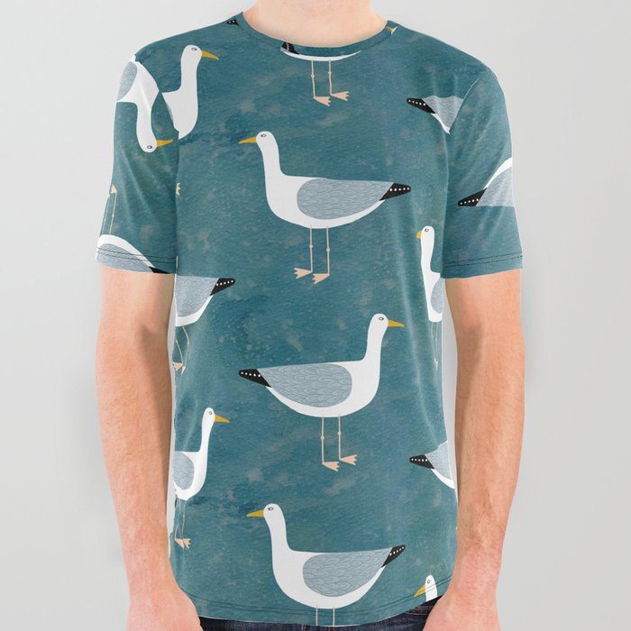Seagull Standing All Over Graphic Tee