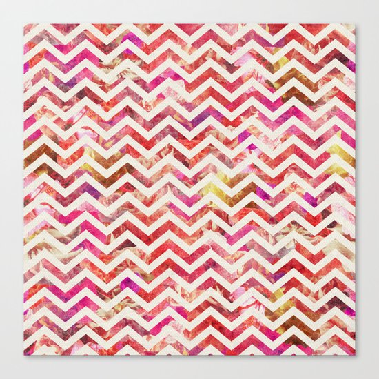 FLORAL CHEVRON Canvas Print