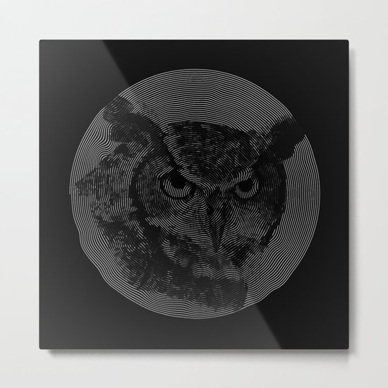 spiral owl Metal Print