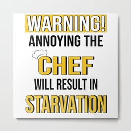 Kitchen Cook Chef Hat Head Chef Restaurant Metal Print | Cooking, Giftidea, Cook, Chef, Cookinghat, Graphicdesign, Kitchen, Spell, Cuisine, Grilling 