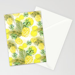 Pineapple Watercolor Fresh Summer Fruit Stationery Cards