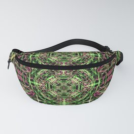 Liquid Light Series 59 ~ Red & Green Abstract Fractal Pattern Fanny Pack