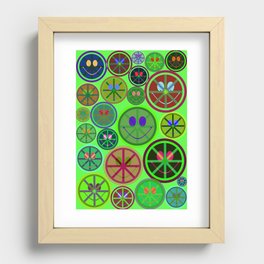 Night Smiley Creatures Recessed Framed Print