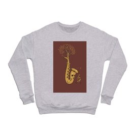 Summer Gold Sax music Tree  Crewneck Sweatshirt