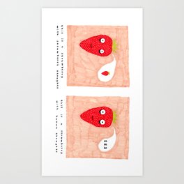 Strawberry Thoughts Art Print