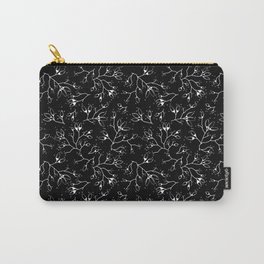 Beautiful black and white tree branches pattern Carry-All Pouch | Japanese, Luxurious, Elegant, Tree, Pattern, Illustration, Beautiful, Branches, Black, Floral 
