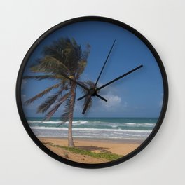 Karon Beach palm tree Wall Clock | Asia, Landscape, Photo, Thailand, Perenniallianas, Ocean, Coconutpalm, Phuket, Tropical, Sea 