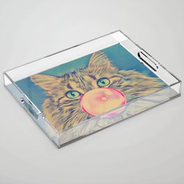 Cat Bubble Acrylic Tray