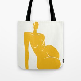 Leaning figure in yellow Tote Bag