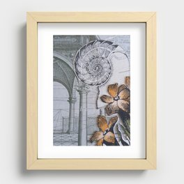 Ammonite Collage Recessed Framed Print