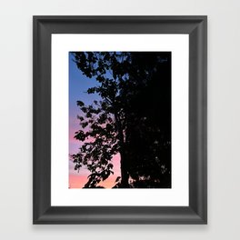Peachy Purple Sunset Framed Art Print