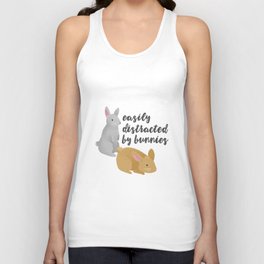Easily Distracted By Bunnies Unisex Tank Top