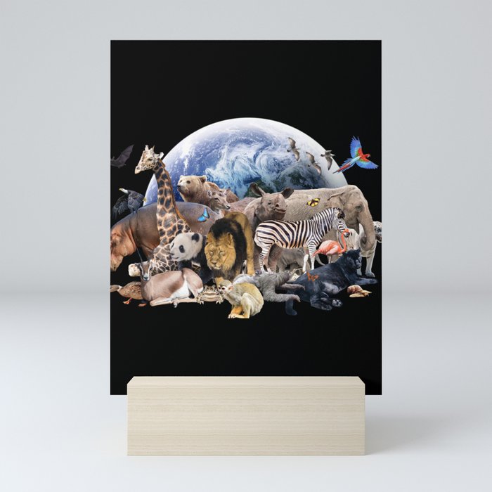 Earth Animal Animals Group Scene Mini Art Print