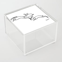Picasso - Rabbits Line Drawing, Animals Sketch Acrylic Box