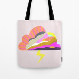 Bright pop art storm cloud graphic Tote Bag