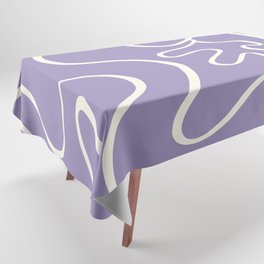 Minimalist line lavender flower Tablecloth