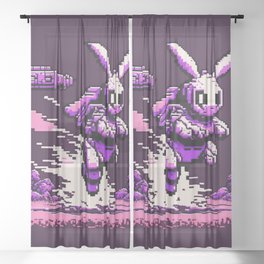 Rabbit Reboot Sheer Curtain