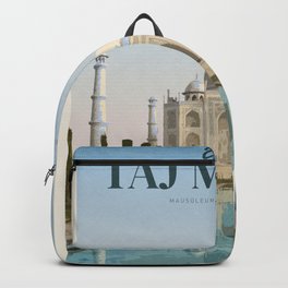 Visit Taj Mahal Backpack | Nature, India, Asia, World, Yamuna, Graphicdesign, Agra, Tajmahal, Retro, Explore 