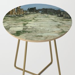 Roadway of Pamukkale Photograph Side Table