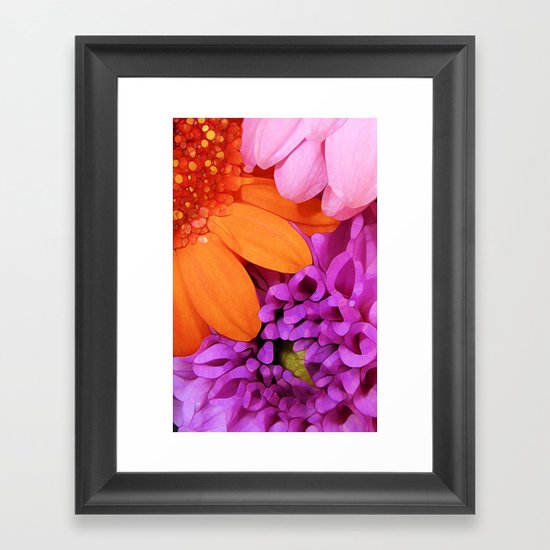 FLOWERS ARE HOT (they'll brighten any day!) Framed Art Print