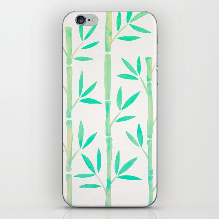 Bamboo Stems – Mint Palette iPhone Skin