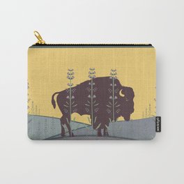 Plains Buffalo + Prairie Sage Carry-All Pouch