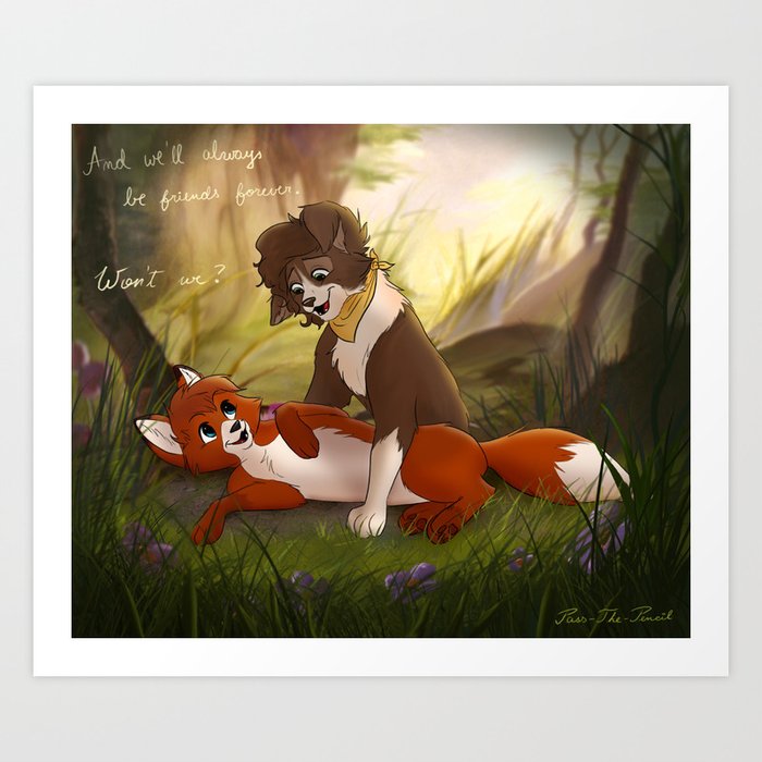 Fox and the hound on sale painting