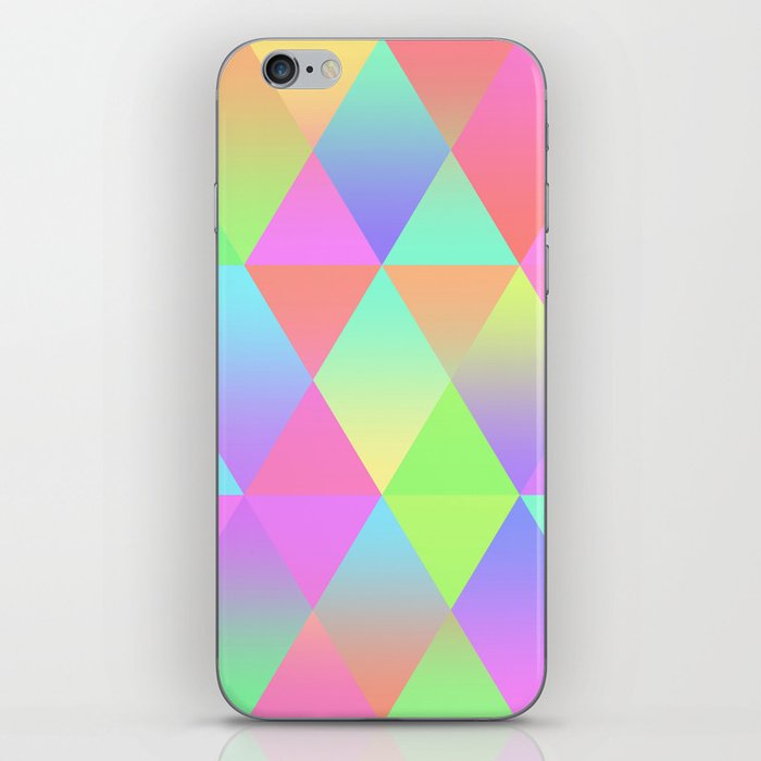 Colorful Geometric Pattern Prism Holographic Foil Triangle Texture iPhone Skin