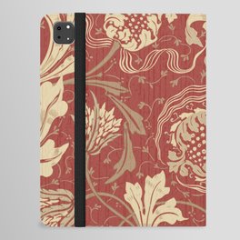 Walter Crane Teazle Rust Red Art Nouveau Floral iPad Folio Case