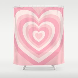 Pink Love Hearts  Shower Curtain