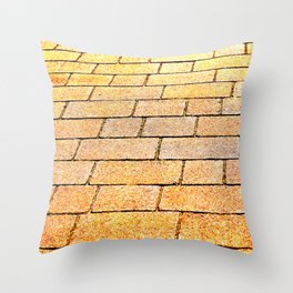Yellow brick road Throw Pillow