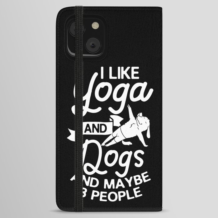 Yoga Dog Beginner Workout Poses Quotes Meditation iPhone Wallet Case
