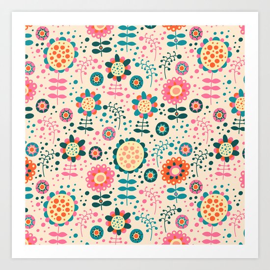 Light flowers Art Print