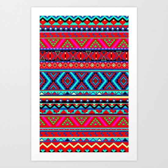 Aztec Style Art Print