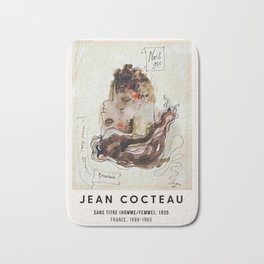 Jean Cocteau - Sans Titre (Homme-femme), 1935, Exhibition Poster, Vintage Bath Mat | Poster, Vintage, Expressionism, Realism, French Painter, Contemporary, Naturalism, Exhibition, Gallery, Exhibtion Poster 