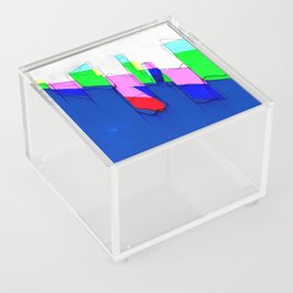 Hand drawn summer geometric shapes Acrylic Box