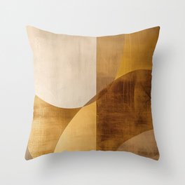 Chic Yellow Earthenscape Throw Pillow