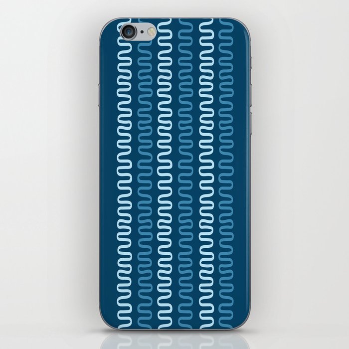 Abstract Shapes 237 in Midnight Blue (Snake Pattern Abstraction) iPhone Skin