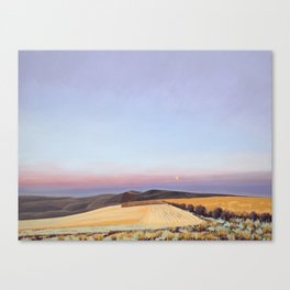 Moon Over Rolling Hills Canvas Print