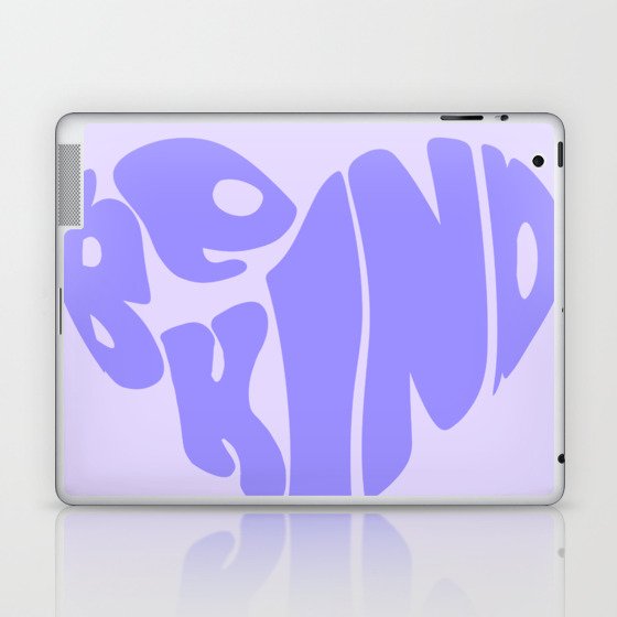 80s BeKind Purple Typography Heart Laptop & iPad Skin