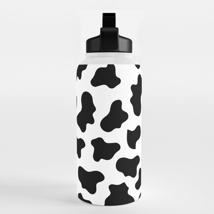 Baby Blue Cow Print Pattern Water Bottle by Kate and Company