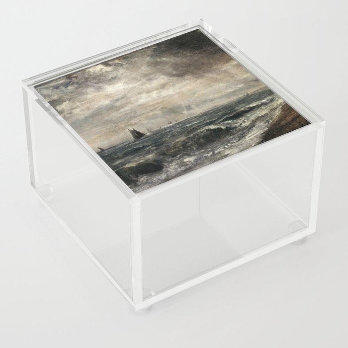 Stormy sea by John Constable Acrylic Box