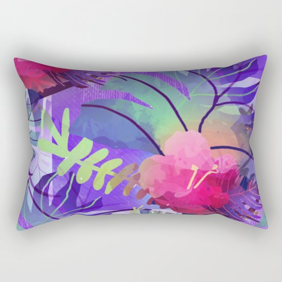 Purple Tropics Rectangular Pillow
